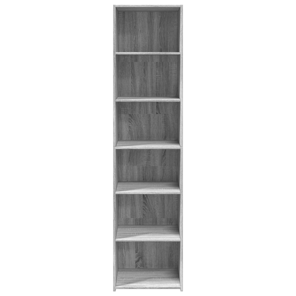 Visoka komoda siva boja hrasta 45x41x185 cm konstruirano drvo