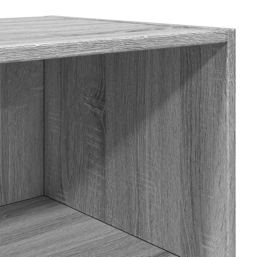Visoka komoda siva boja hrasta 45x41x185 cm konstruirano drvo