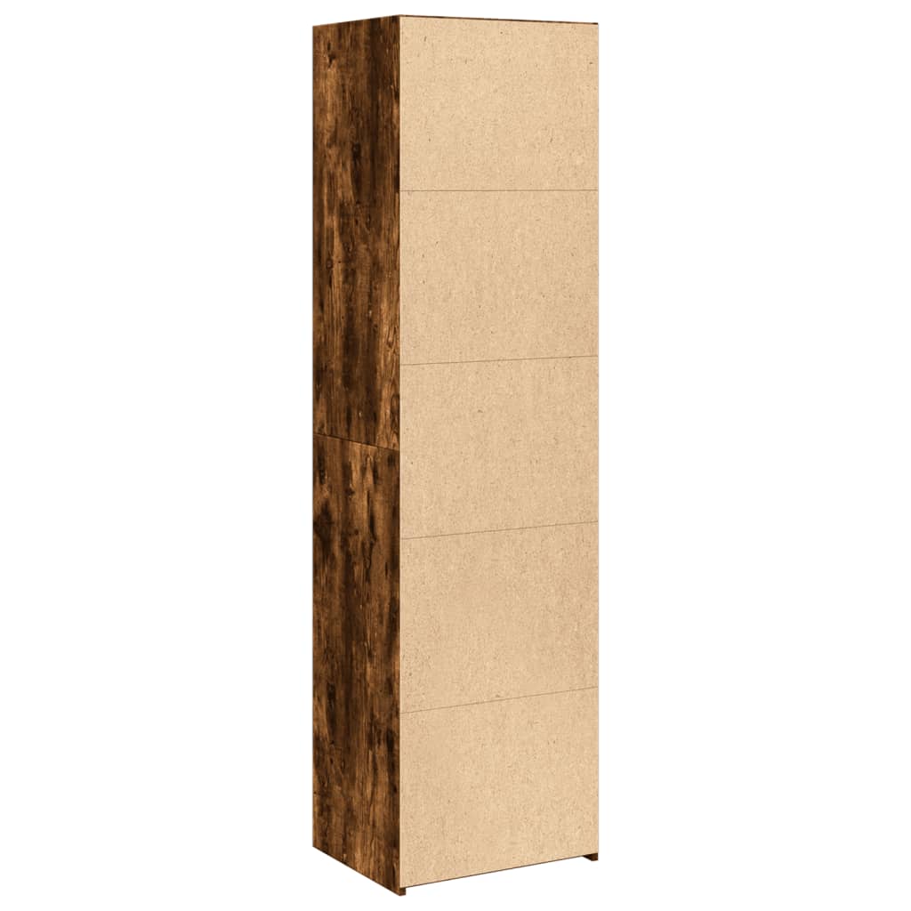 Visoka komoda boje hrasta 50 x 41 x 185 cm konstruirano drvo