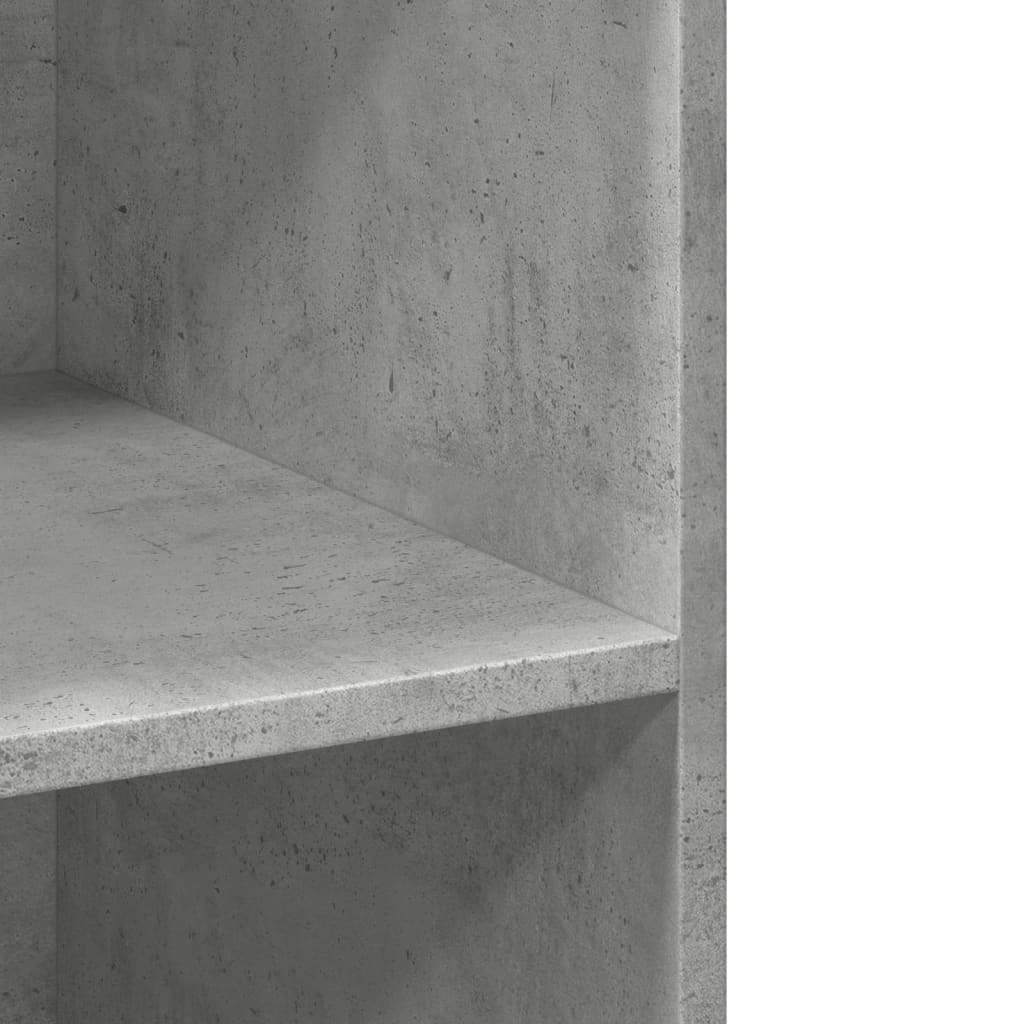 Visoka komoda siva betona 70x41x185 cm od konstruiranog drva