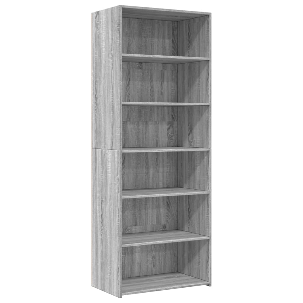 Visoka komoda siva sonome 70x41x185 cm od konstruiranog drva