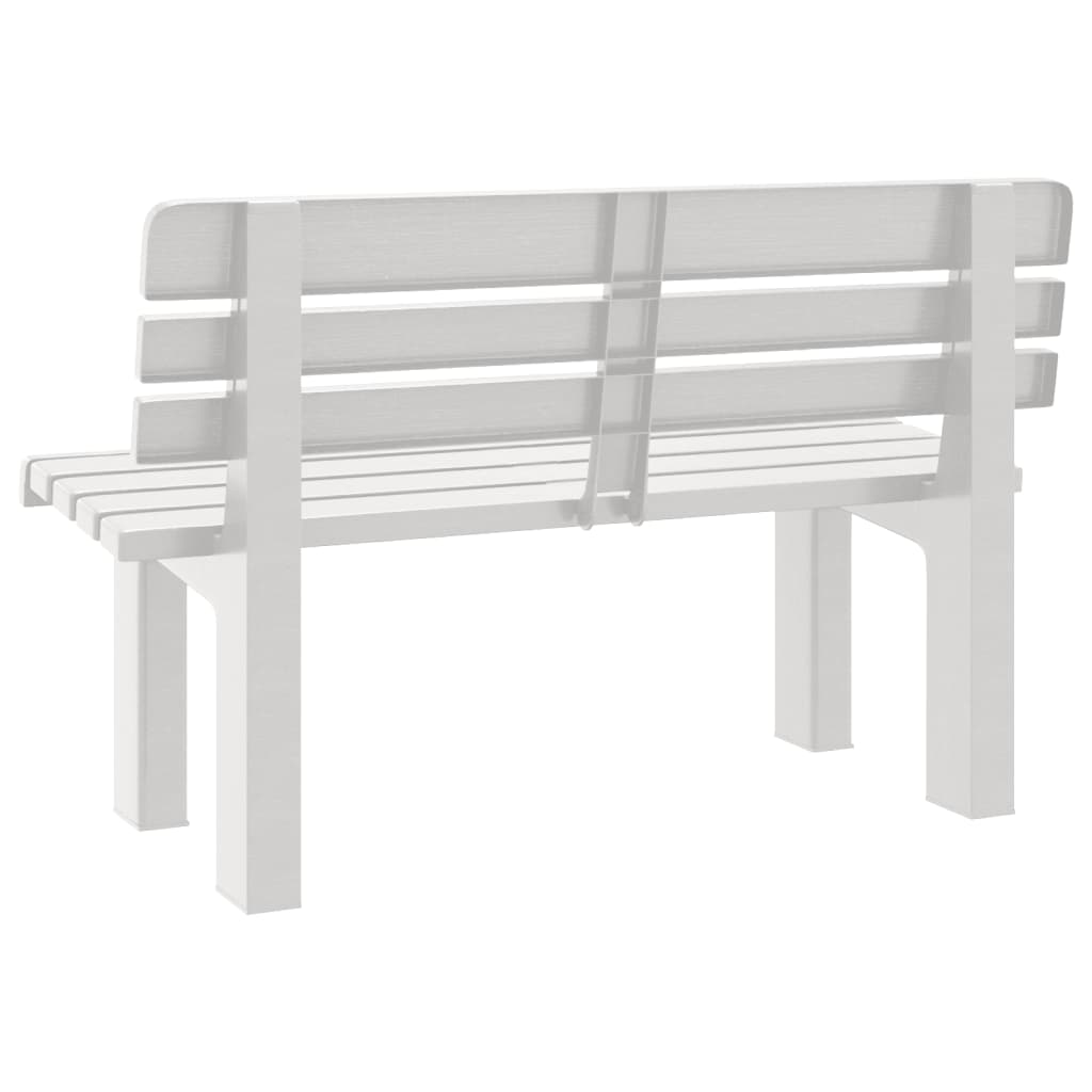 Vrtna klupa bijela 110 x 52 x 71 cm od polipropilena