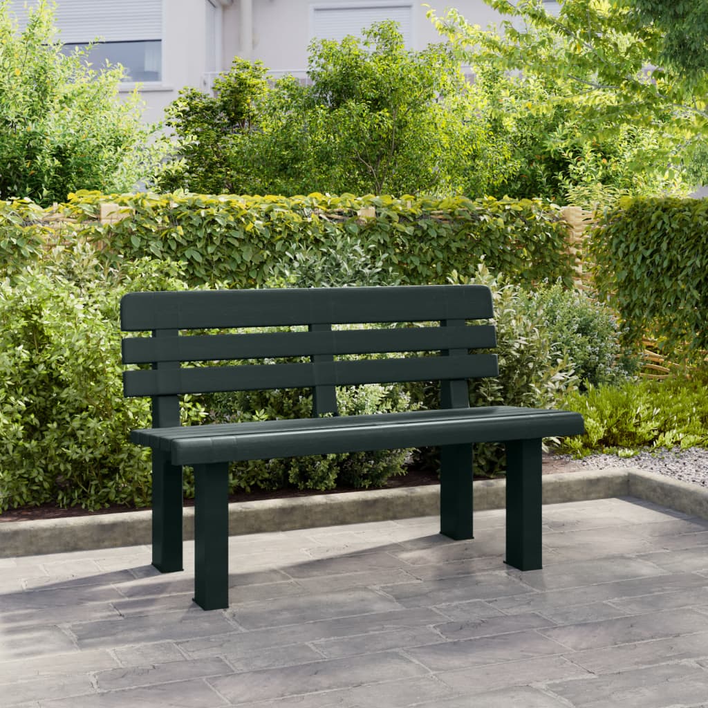 Vrtna klupa zelena 110 x 52 x 71 cm od polipropilena