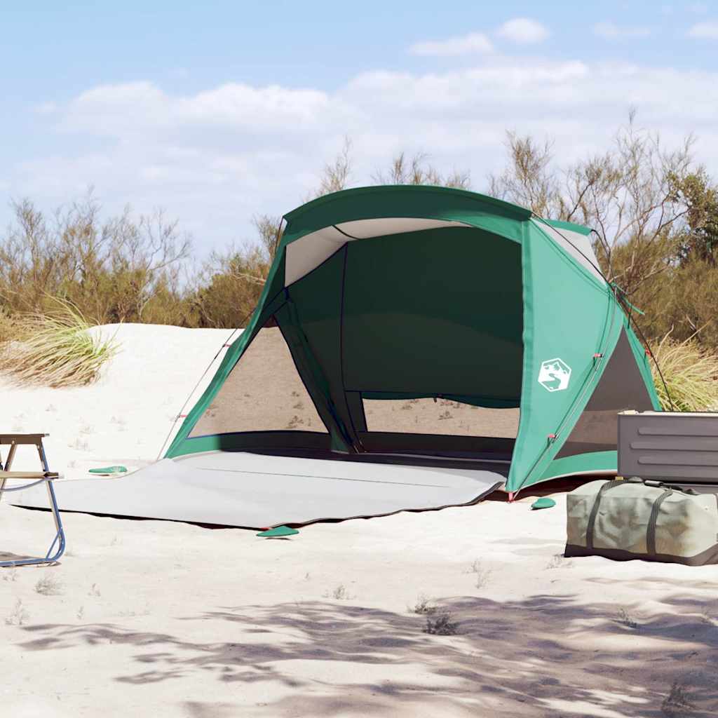 Šator za plažu za 2 osobe morskozeleni vodootporni