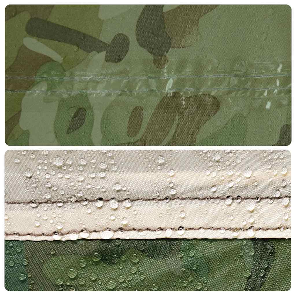 Cerada za kampiranje maskirna 462x306x211 cm vodootporna