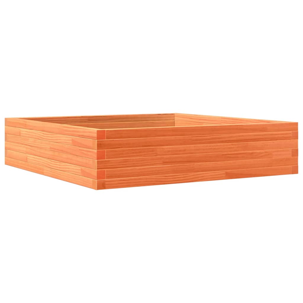 Vrtna sadilica voštano smeđa 100x100x23 cm masivna borovina