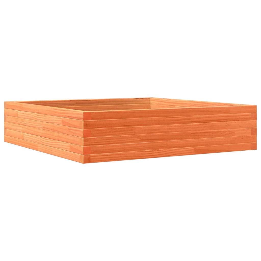 Vrtna sadilica voštano smeđa 100x100x23 cm masivna borovina