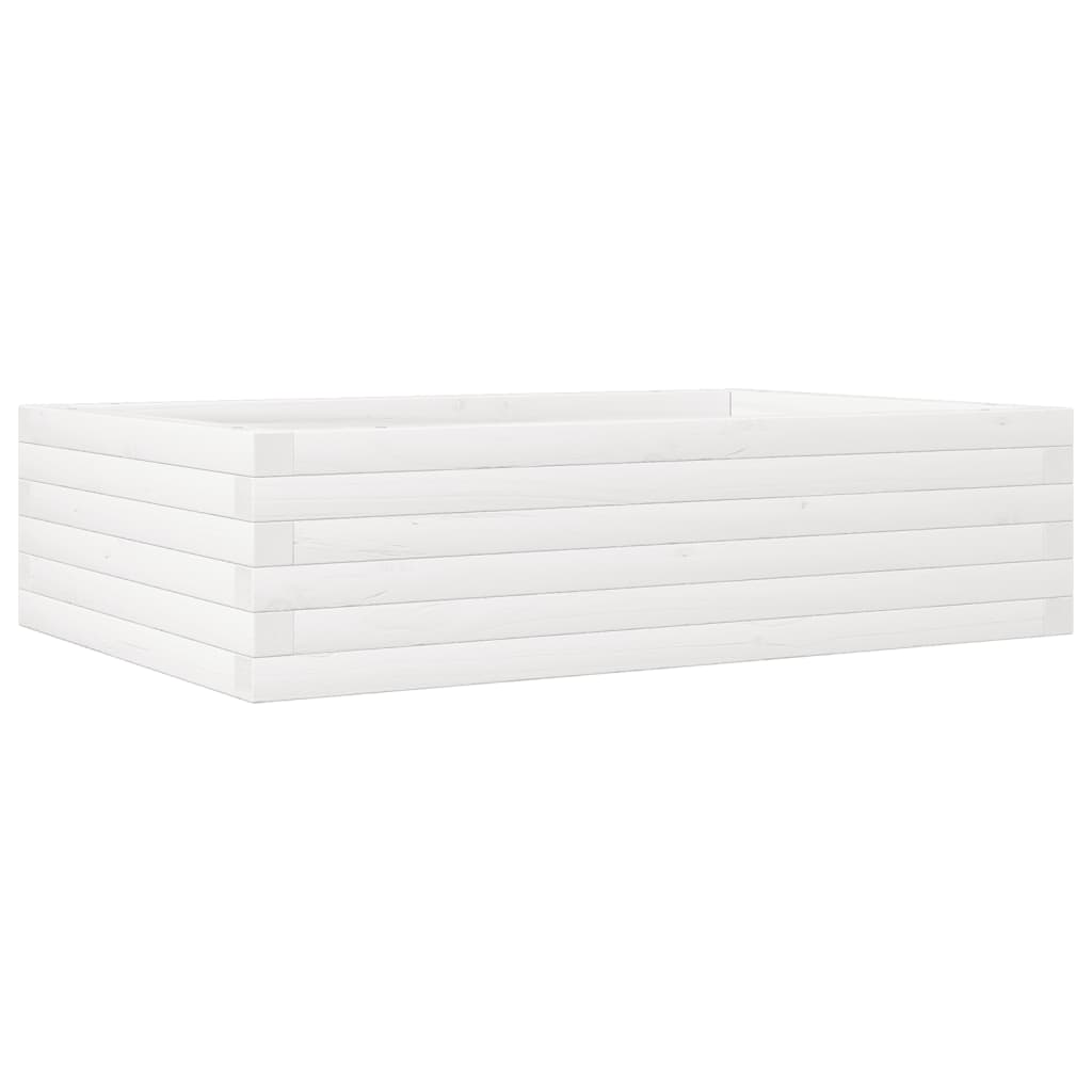 Vrtna sadilica bijela 90 x 60 x 23 cm od masivne borovine