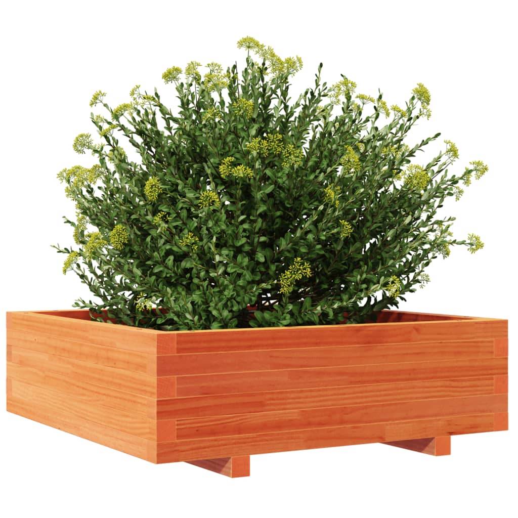 Vrtna sadilica voštano smeđa 80 x 80 x 26,5 cm masivna borovina