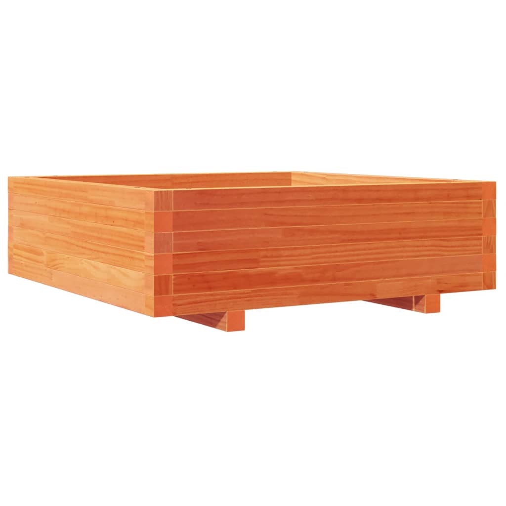 Vrtna sadilica voštano smeđa 80 x 80 x 26,5 cm masivna borovina