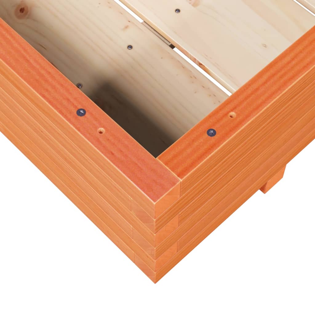 Vrtna sadilica voštano smeđa 110x110x26,5 cm masivna borovina