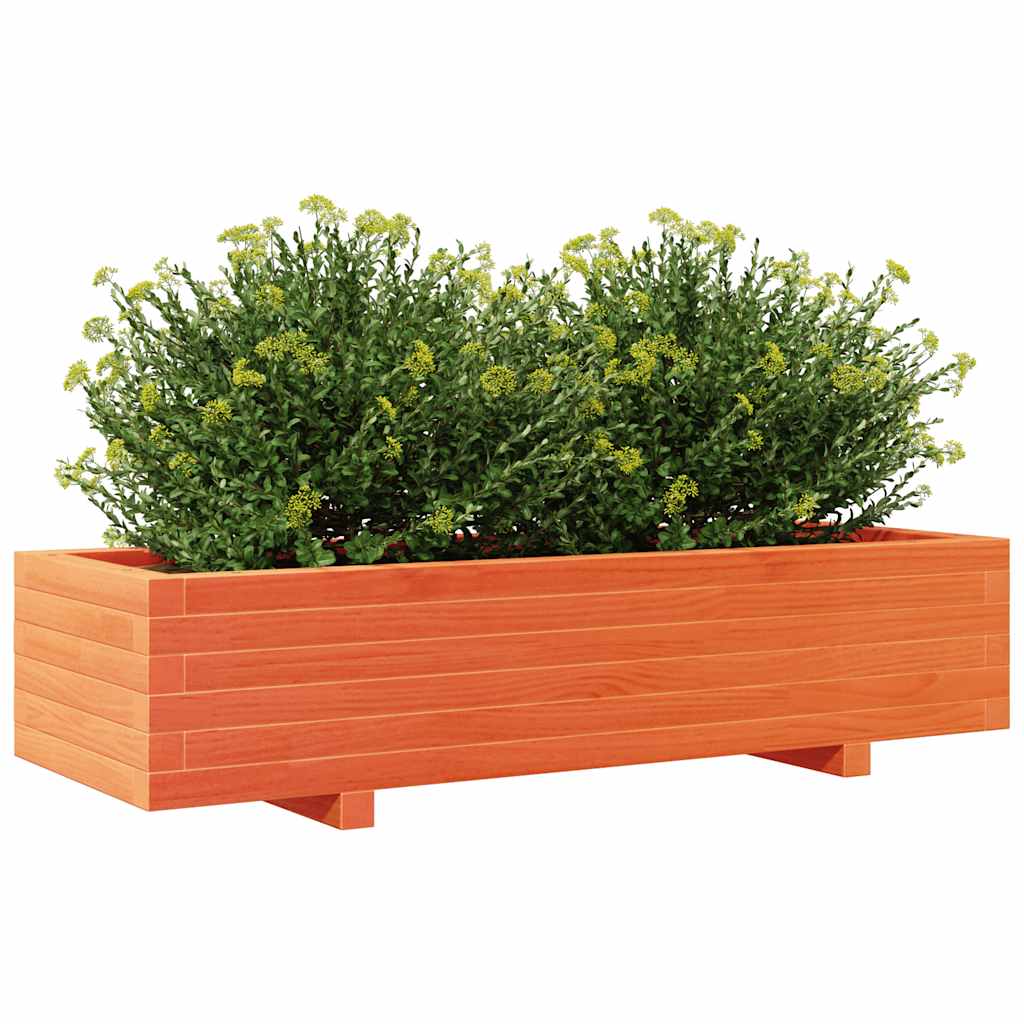 Vrtna sadilica voštano smeđa 110x40x26,5 cm masivna borovina