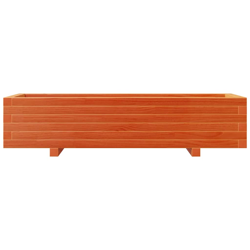 Vrtna sadilica voštano smeđa 110x40x26,5 cm masivna borovina