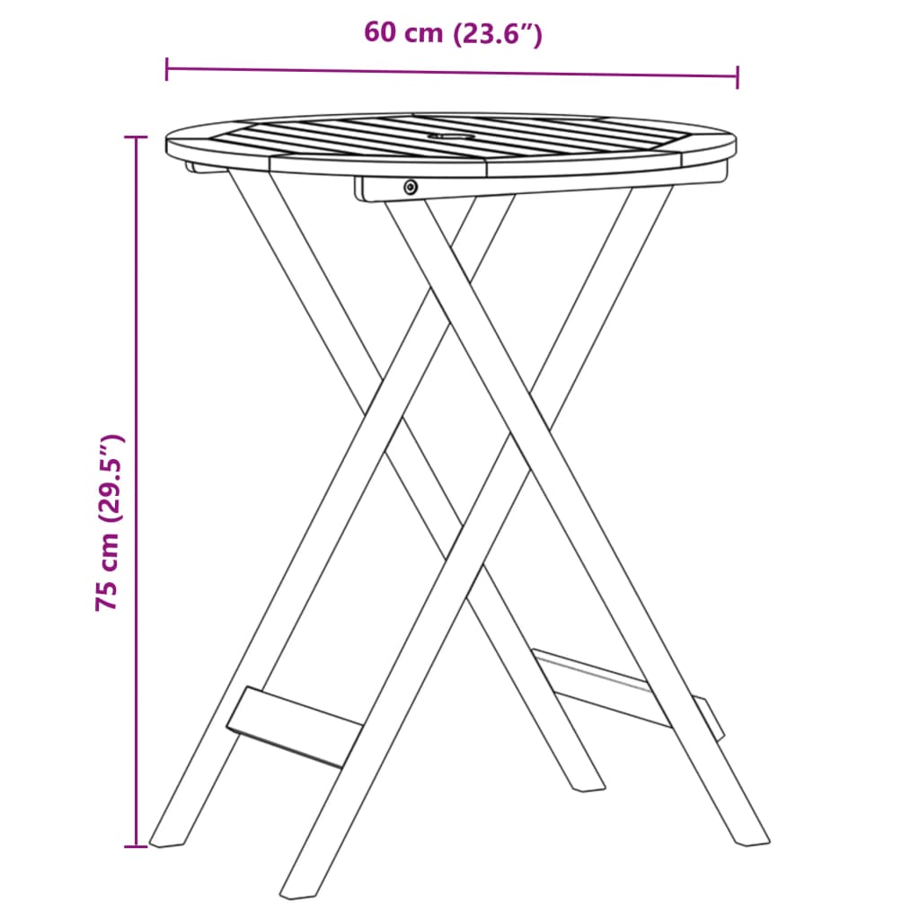 3-dijelni bistro set od tkanine i masivnog drva krem bijelim