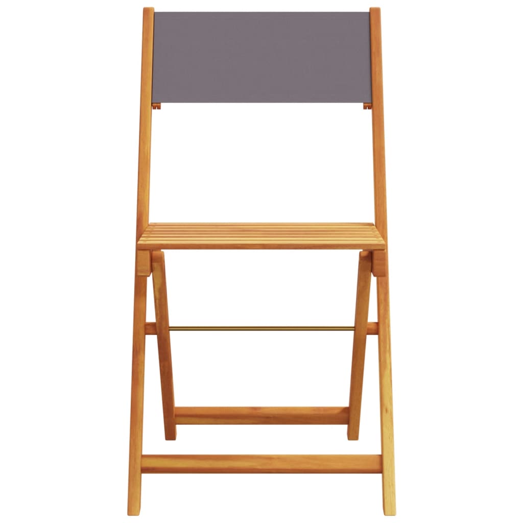 3-dijelni bistro set od tkanine i masivnog drva antracit