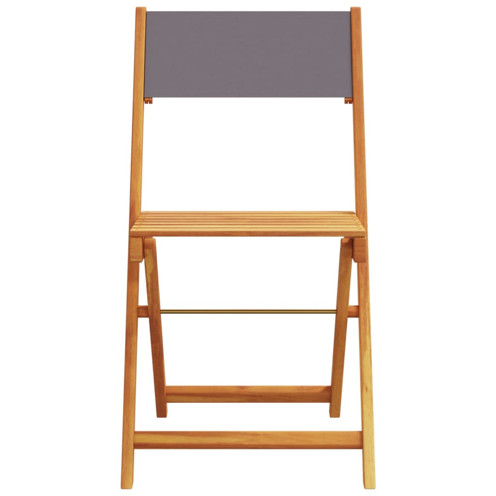 3-dijelni bistro set od tkanine i masivnog drva antracit
