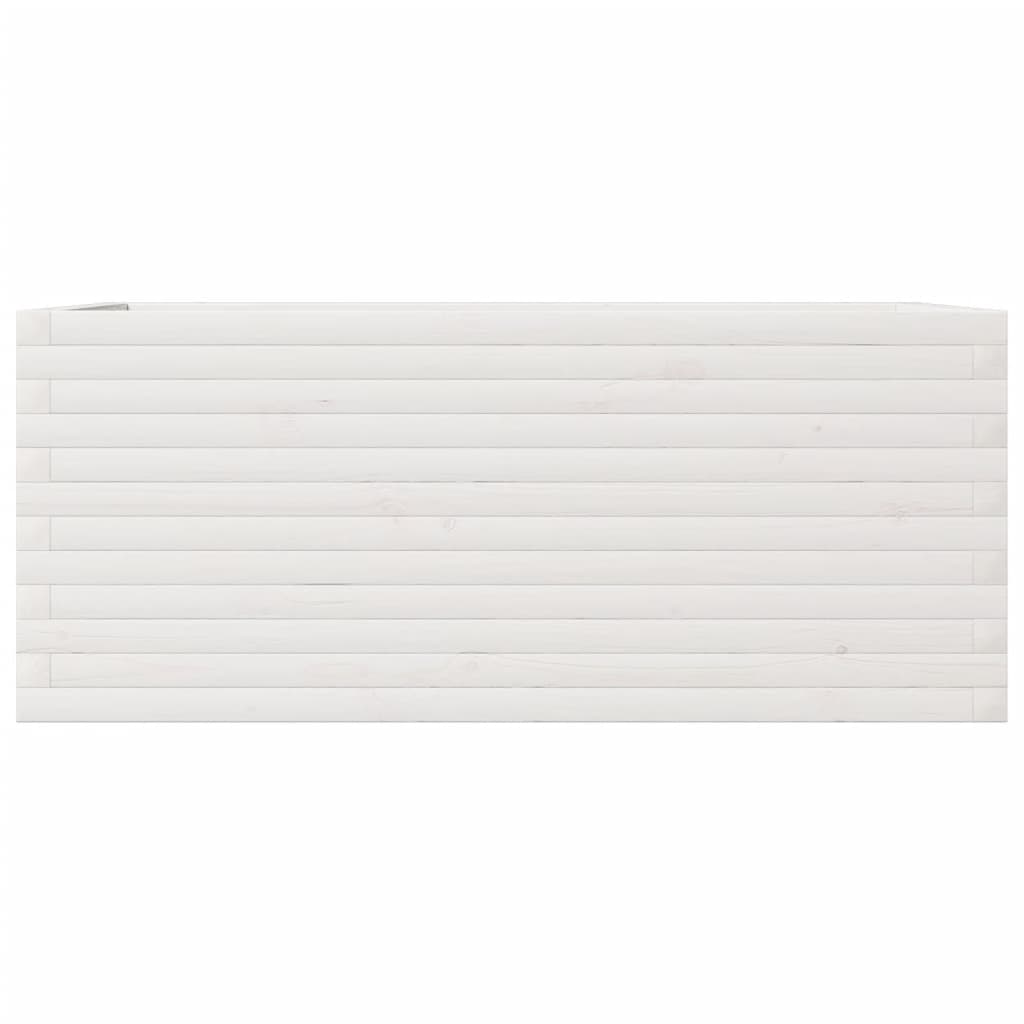 Vrtna sadilica bijela 110x60x46 cm od masivne borovine