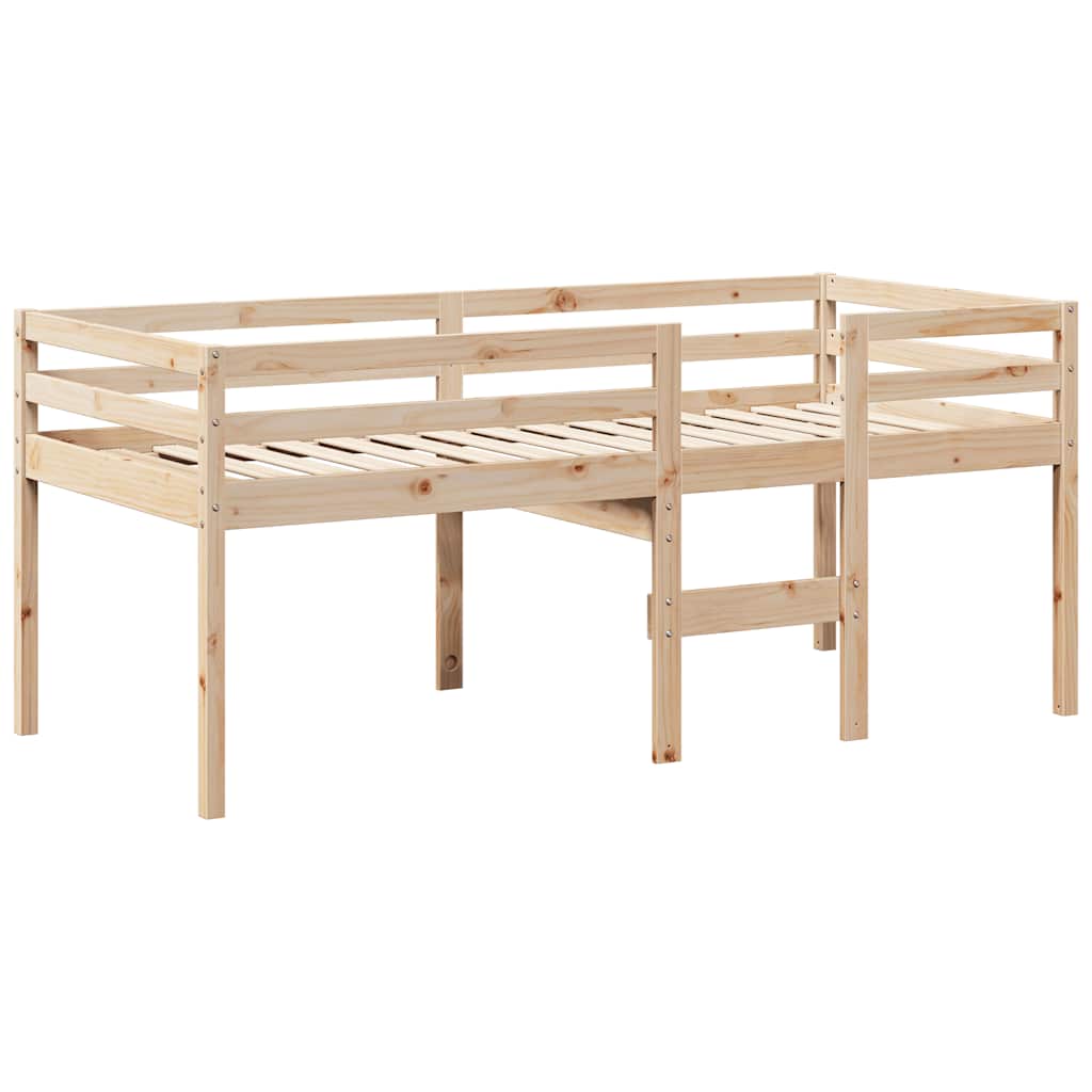 Visoki krevet s krovom 90 x 190 cm od masivne borovine