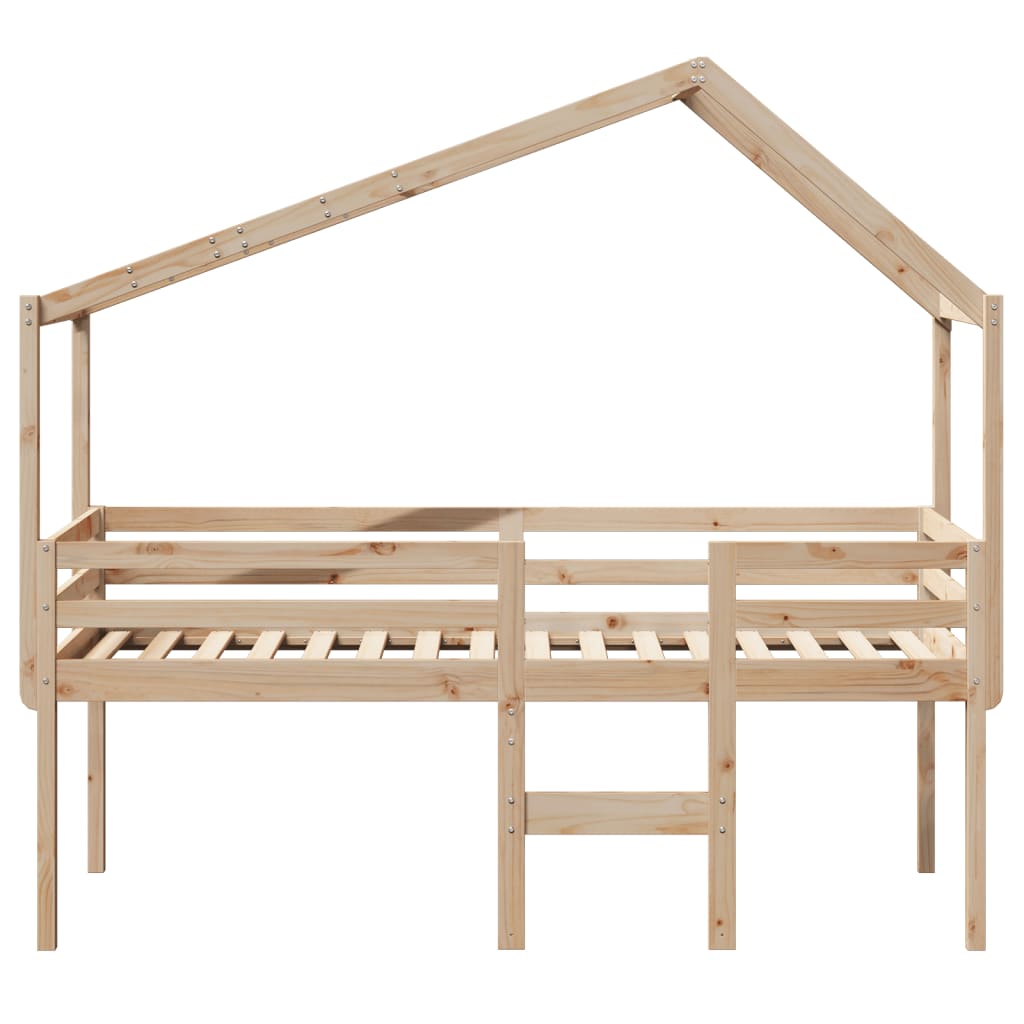 Visoki krevet s krovom 80 x 200 cm od masivne borovine