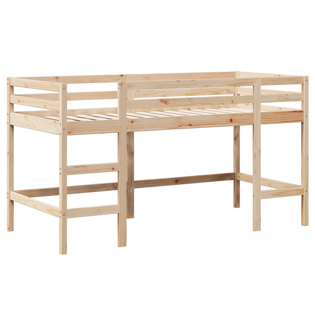 Krevet na kat s ljestvama i krovom 90x190 cm od borovine