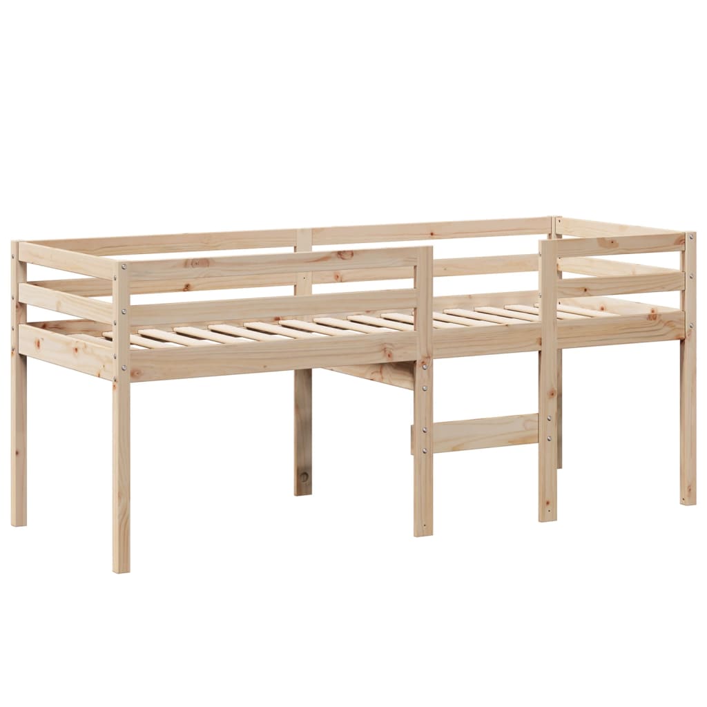Visoki krevet s krovom 75 x 190 cm od masivne borovine