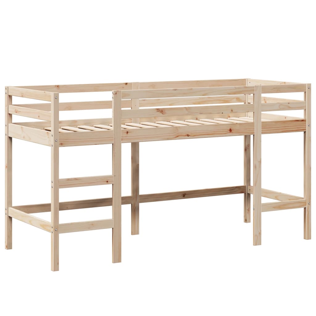 Krevet na kat s ljestvama i krovom 80x200 cm od borovine