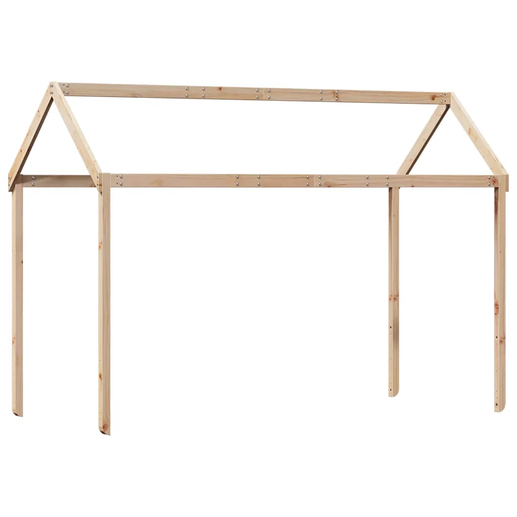 Krevet na kat s krovom 90 x 190 cm od masivne borovine