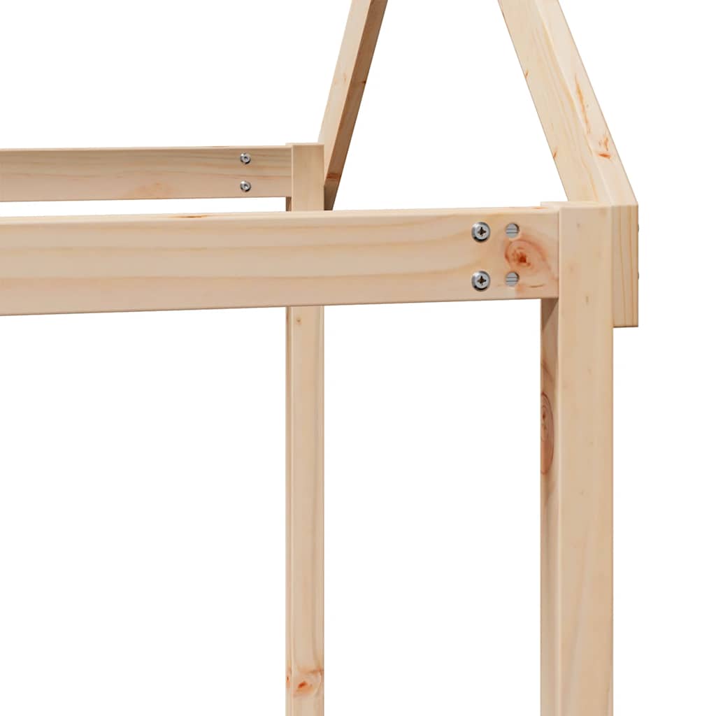 Visoki krevet s krovom 90 x 200 cm od masivne borovine