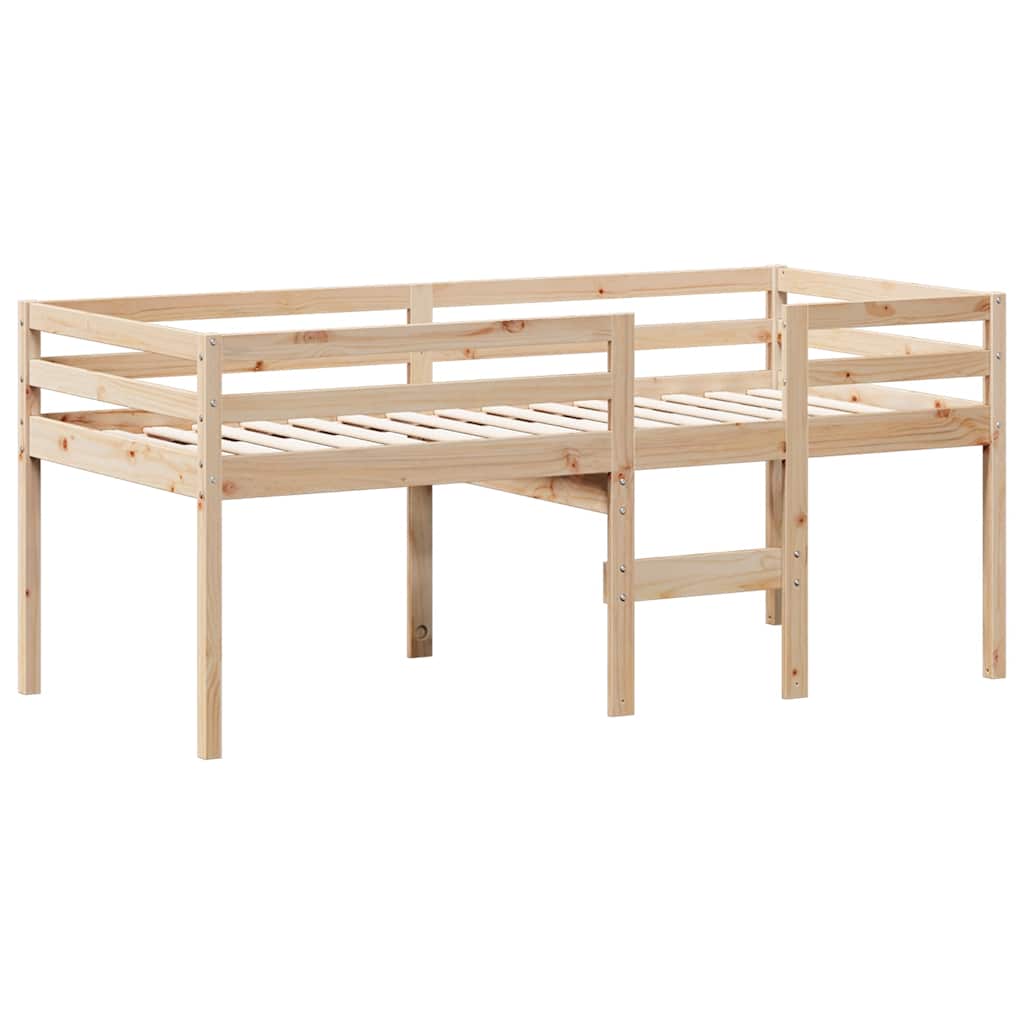 Visoki krevet s krovom 75 x 190 cm od masivne borovine