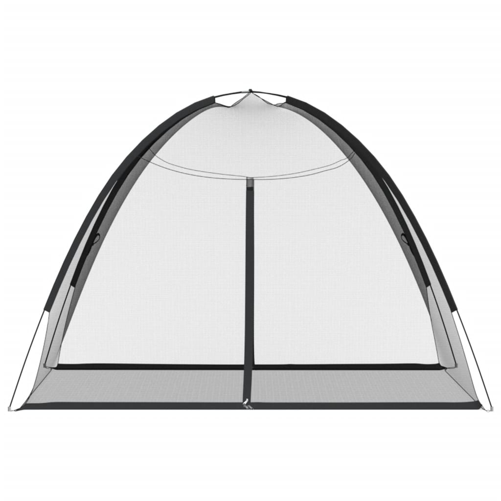 Komarnik Mongolia s vratima 220 mrežasti crni 200x150x140 cm