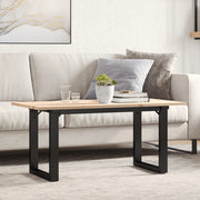 Stolić za kavu O-oblika 100x50x45cm borovina i čelik