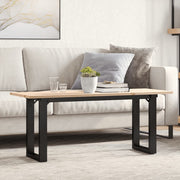 Stolić za kavu O-oblika 110x40x45cm borovina i čelik