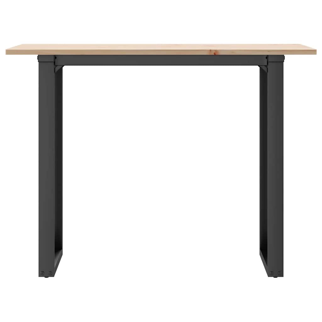 Blagovaonski stol O-oblika 100x50x75 cm od borovine i čelik
