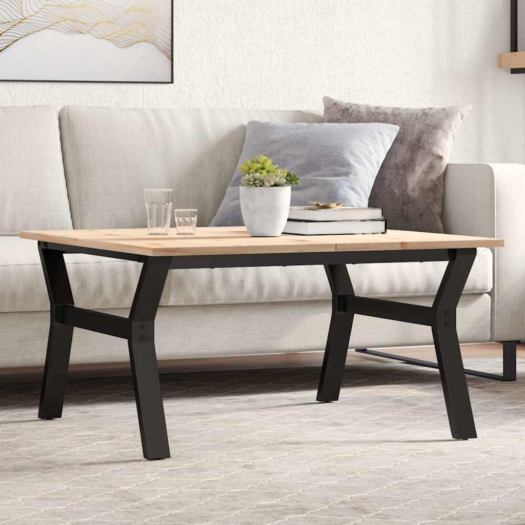 Stolić za kavu Y-oblika 90x90x45 cm borovina i čelik