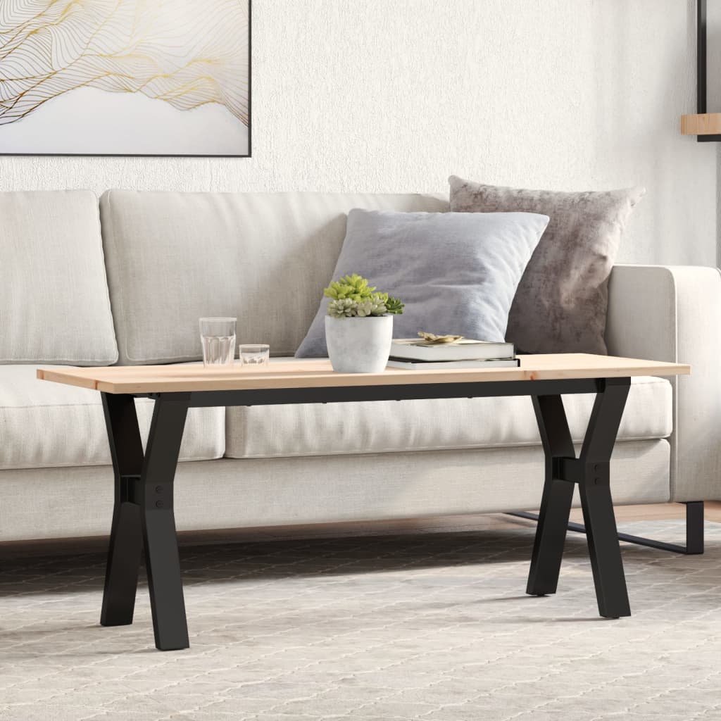 Stolić za kavu Y-oblika 110x40x45cm borovina i čelik