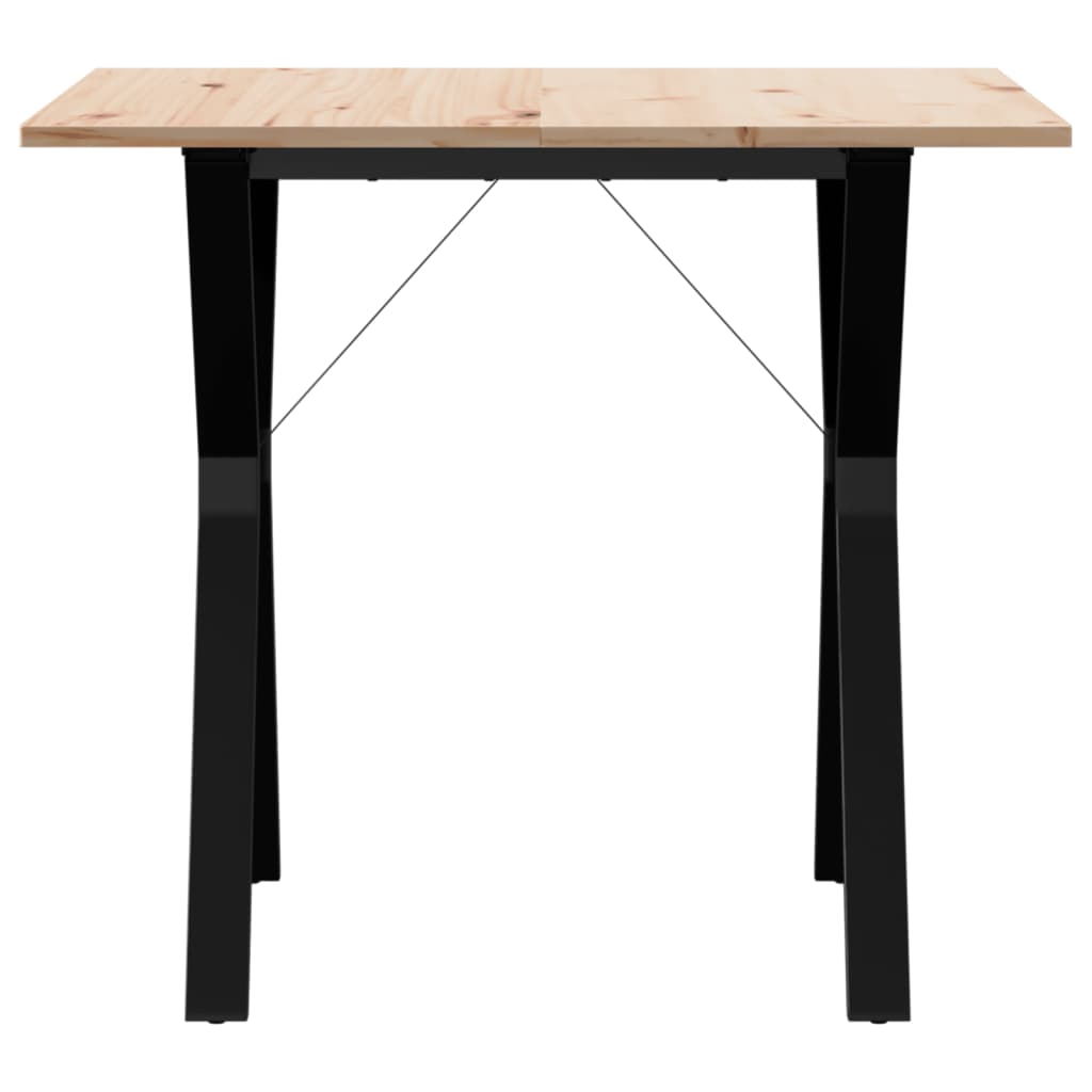 Blagovaonski stol Y-oblika 90x90x75 cm od borovine i čelik