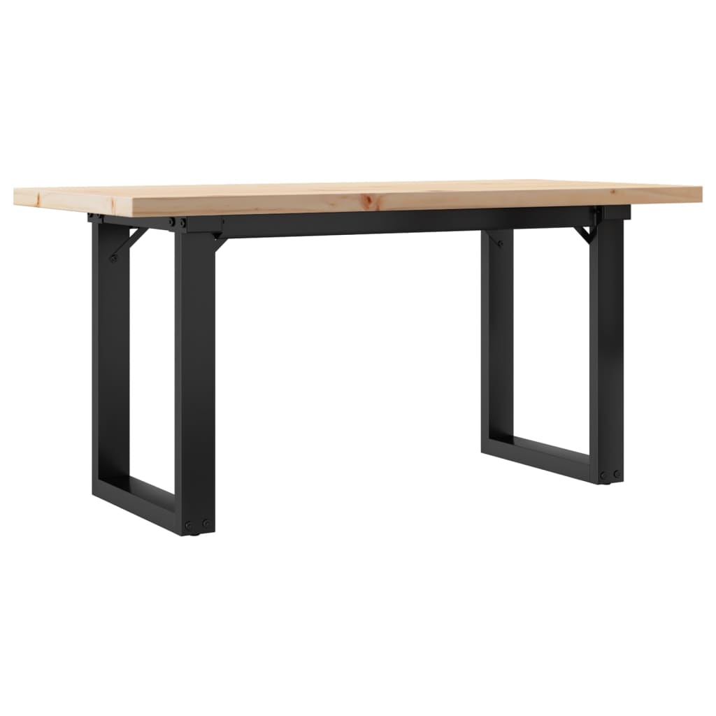 Stolić za kavu O-oblika 90x40x45,5 cm od borovine i čelik