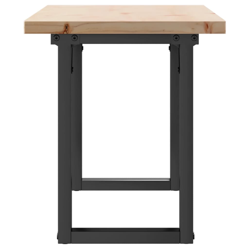 Stolić za kavu O-oblika 110x40x45,5 cm od borovine i čelik