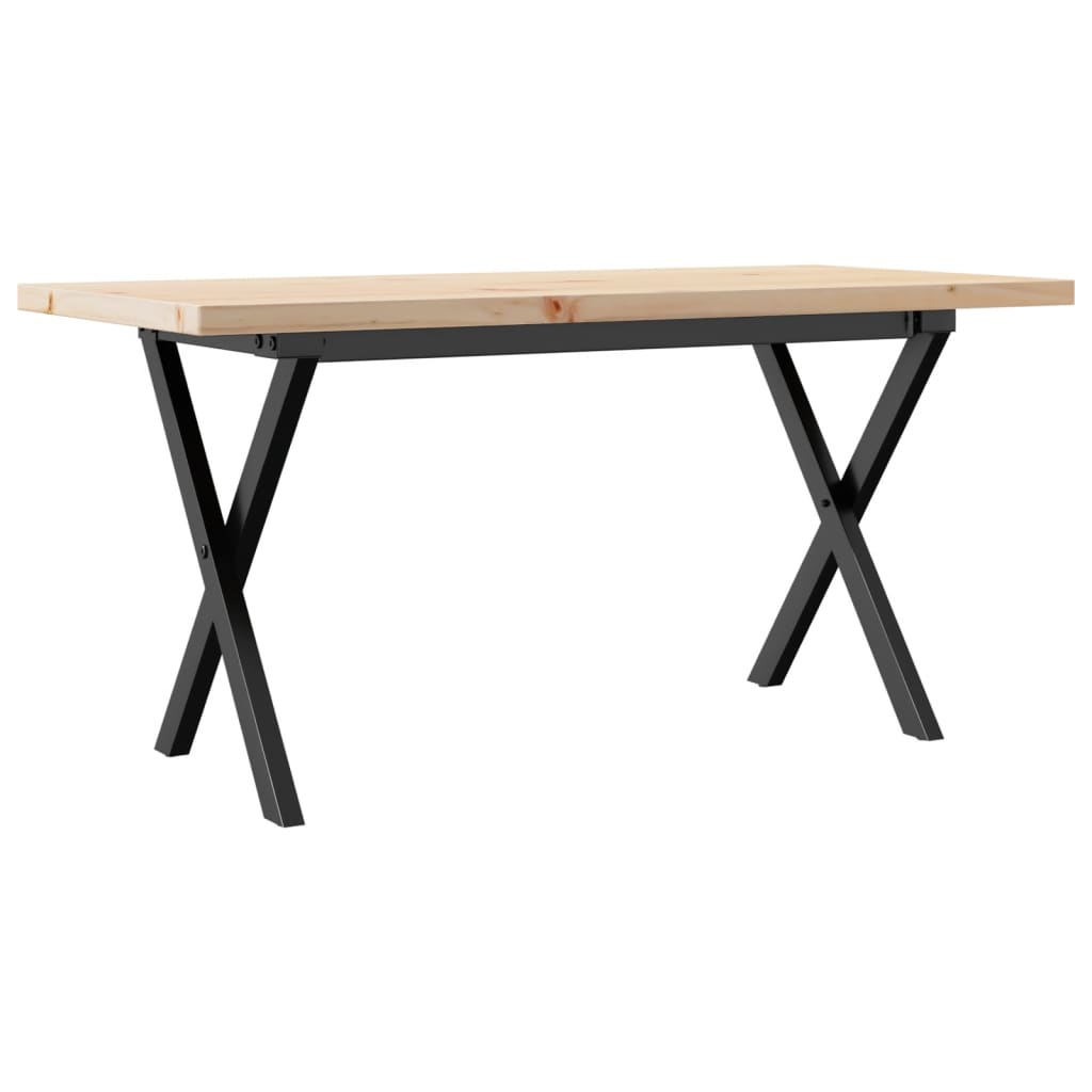 Stolić za kavu X-oblika 90x40x45,5 cm od borovine i čelik