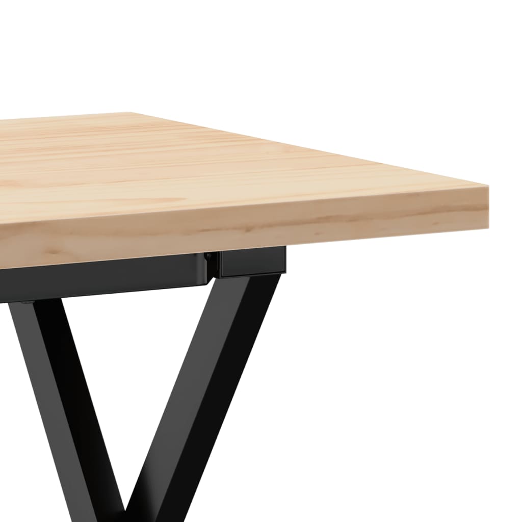 Stolić za kavu X-oblika 90x40x45,5 cm od borovine i čelik