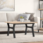 Stolić za kavu Y-oblika 80x80x45,5 cm od borovine i čelik