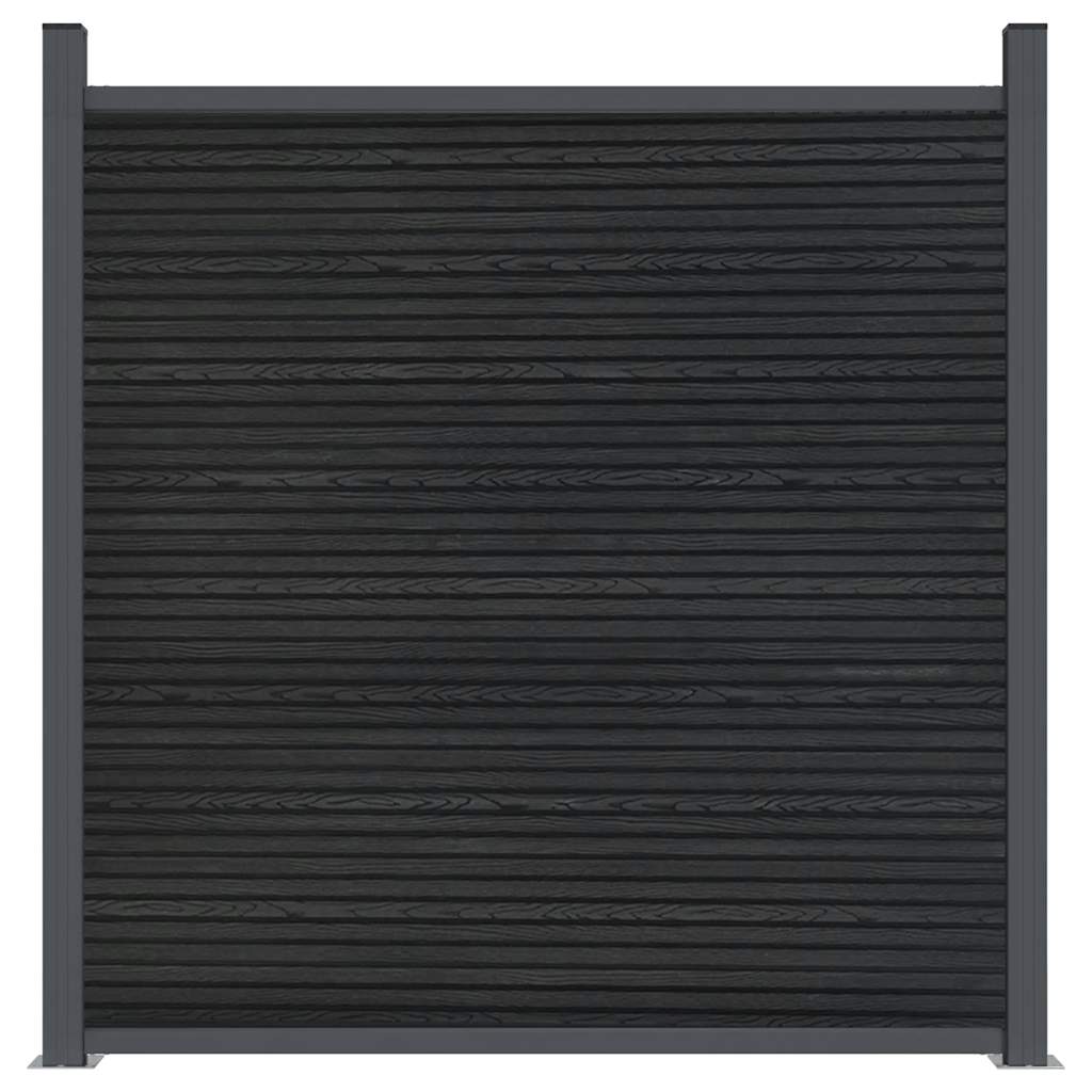 Panel za ogradu sivi 699 x 186 cm WPC
