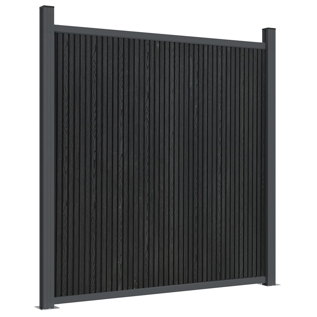 Panel za ogradu sivi 699 x 186 cm WPC