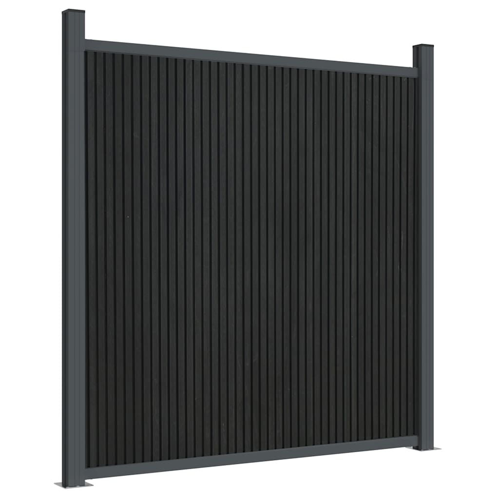 Panel za ogradu sivi 1218 x 186 cm WPC