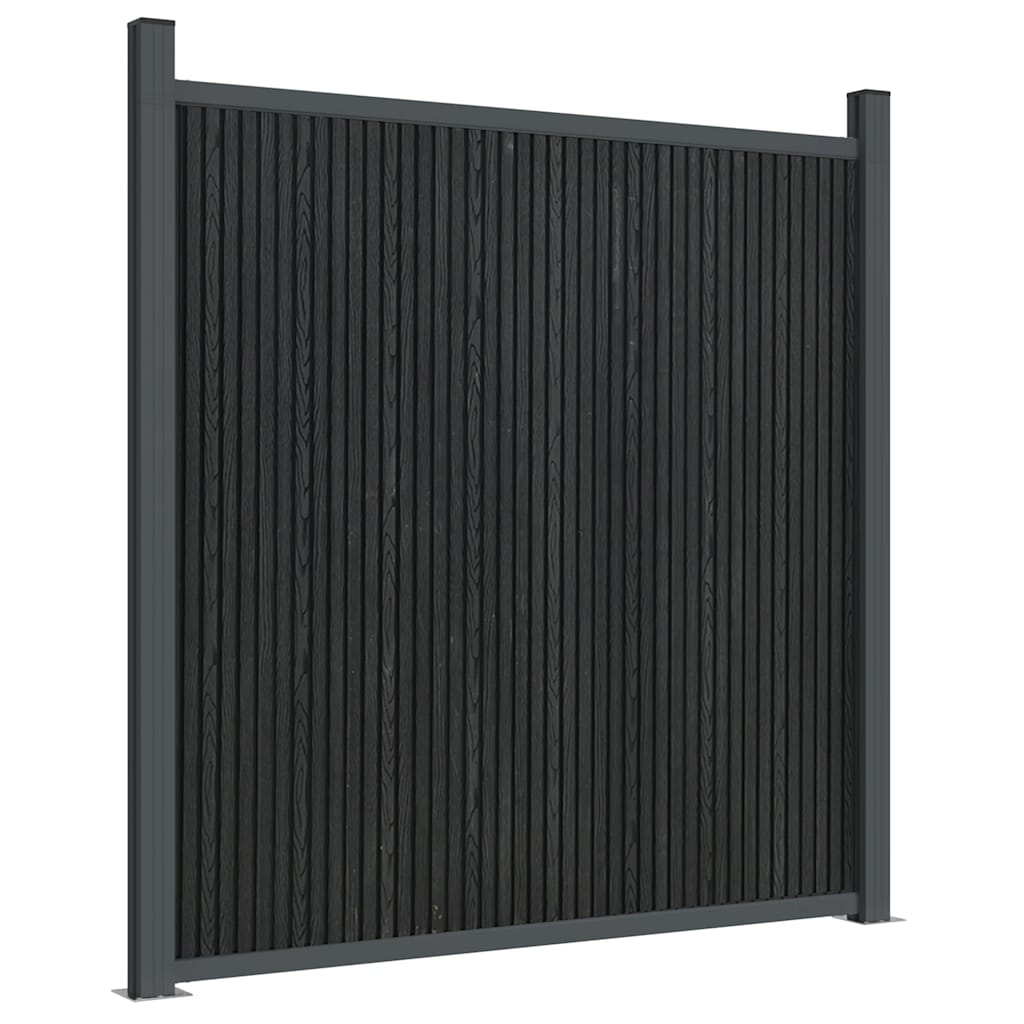 Panel za ogradu sivi 1218 x 186 cm WPC