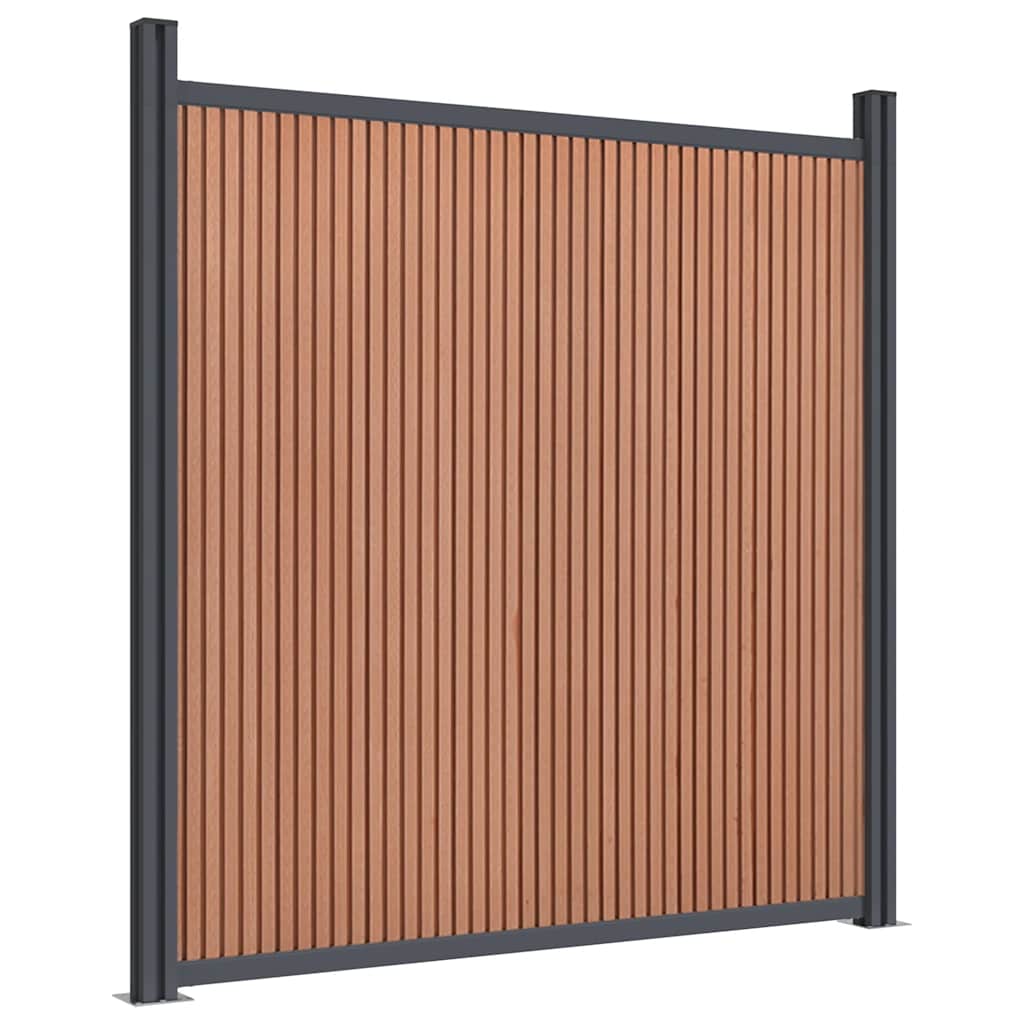 Panel za ogradu smeđi 353 x 186 cm WPC