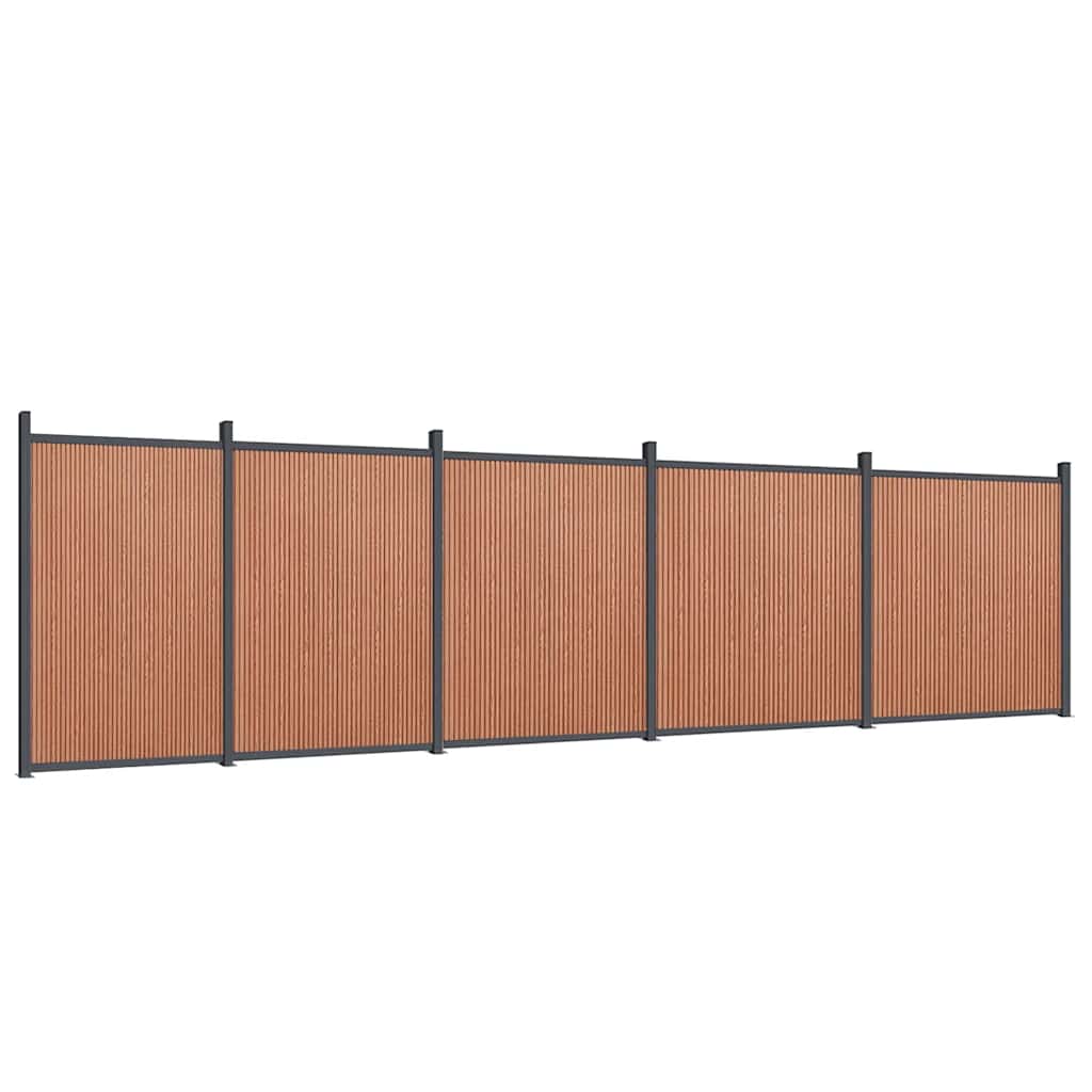 Panel za ogradu smeđi 872 x 186 cm WPC