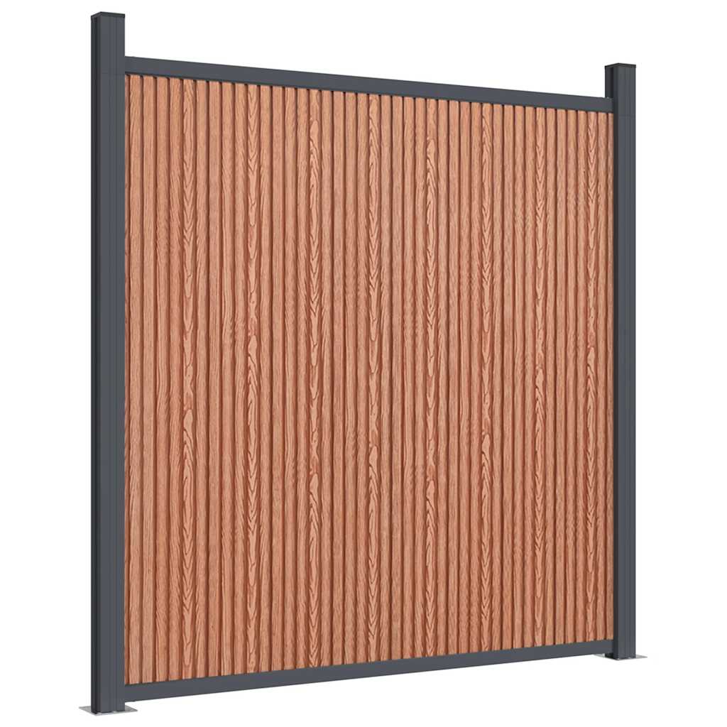 Panel za ogradu smeđi 1218 x 186 cm WPC