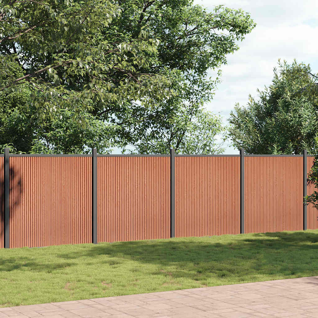 Panel za ogradu smeđi 1564 x 186 cm WPC