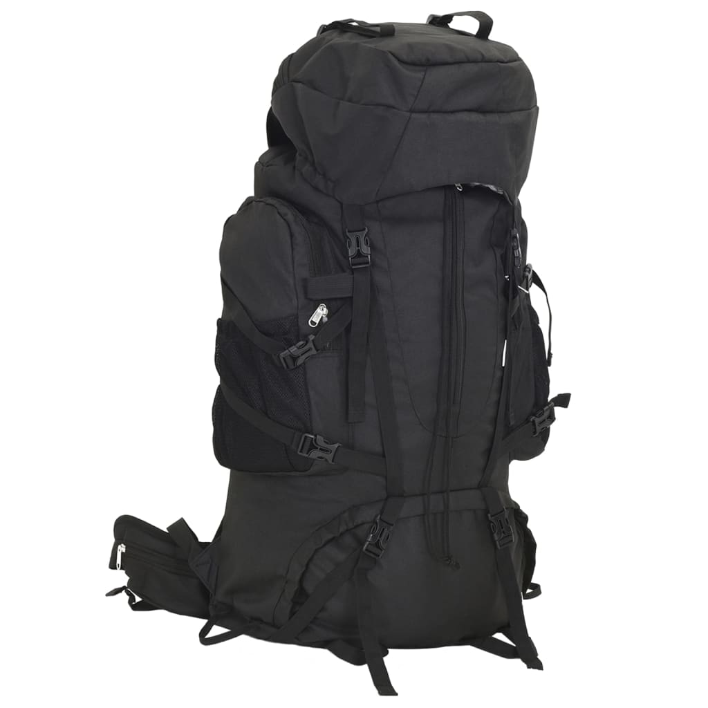 Ruksak za planinarenje crni 80 L od tkanine Oxford